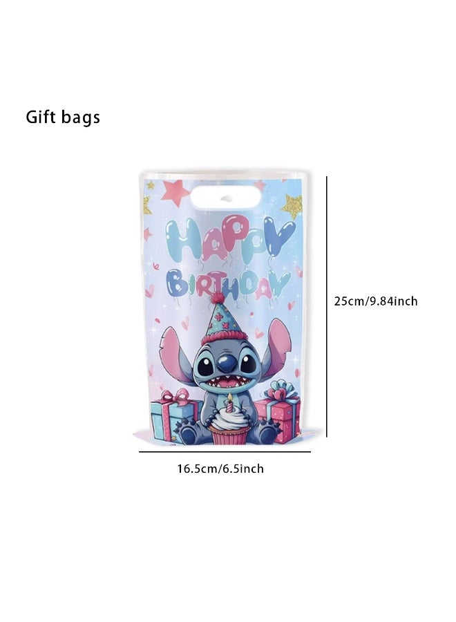 Lilo & Stitch 10 قطع من أكياس هدايا حفلة الخياطة. مثالية لحفلات الكرتون، رائعة للأطفال، ومناسبة للفعاليات العائلية، الجوائز. - Image 2